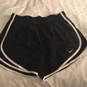 Black and white nike shorts
